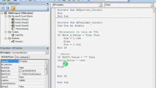 Découvrir VBA en construisant une calculette TVA vidéo34 [upl. by Lovell286]