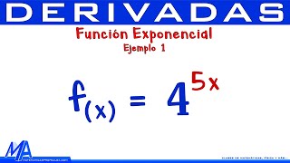 Derivada de la función exponencial  Ejemplo 1 [upl. by Hannahc]