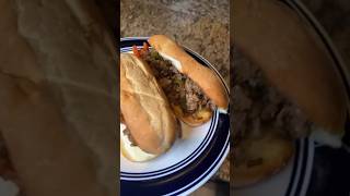 How to make Philly cheesesteak 😋 [upl. by Ardnassela]