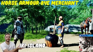 Meeting the Horse Armour Dye Merchant  GHOST OF TSUSHIMA  Iki Island  PS4 Pro detorio [upl. by Annirac]