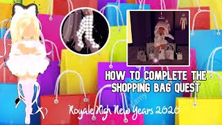 How To Get all 35 Shopping Bags Vioncii Quest Royale High New Years 2020 [upl. by Refiffej]