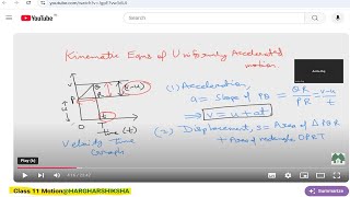 Class 11 Motion in a Straight LineHARGHARSHIKSHA [upl. by Rentschler396]