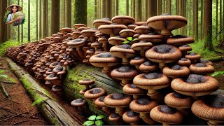 Os Japoneses Cultivam E Colhem Milhões De Cogumelos Shiitake Na Floresta Desta Maneira [upl. by Odell]