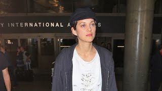 Marion Cotillard Dressed Down And MAKE UP FREE At LAX [upl. by Detta]