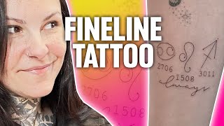 FINELINE TATTOO Process  REAL Time [upl. by Ilrahc]