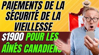 💵 Date de paiement de la Sécurité de la vieillesse annoncée  1 900  par mois pour les aînés – [upl. by Kotz]