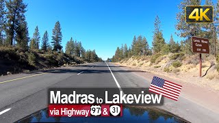 USA Road Trip  Madras OR to Lakeview OR in 4K [upl. by Iak]