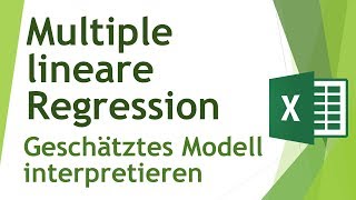 Multiple lineare Regression in Excel interpretieren  Daten analysieren in Excel 9 [upl. by Waylin]