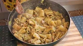 Paccheri alla siciliana ricetta con salsiccia [upl. by Kakalina54]