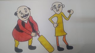 MOTU PATLU Drawing and colouring Easy draw for kids and toddlers [upl. by Sharlene533]