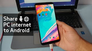 How to Share internet from pc to android via USB cable [upl. by Kesia136]