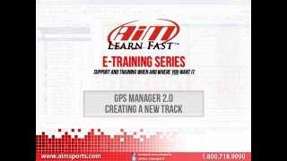 Creating a New Track in AiM Sport’s GPS Manager Vers 20 [upl. by Moberg717]