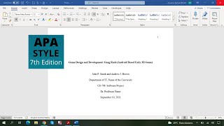 How to Format your Paper in APA Style  APA Style References Page  APA Style Title Page [upl. by Suoivatram]