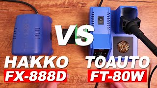 ToAuto FT80W Soldering Station VS Hakko FX888D Review [upl. by Aillil]