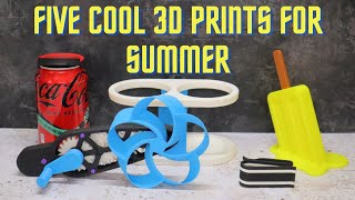 Five Cool 3d Prints For Summer 2024  Bambu Lab A1 Mini [upl. by Aguie]