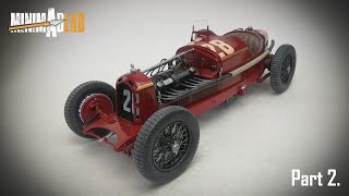 Alfa Romeo 8C 2300 Monza  112 Italeri model kit build Part 2 [upl. by Gable]