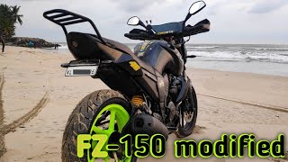 STUNT MODIFIED YAMAHA FZ150  HIMALAYAN CARRIER IN YAMAHA FZ150  yamaha fz150 modifications [upl. by Magas]