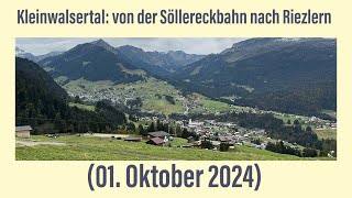 Kleinwalsertal von der Söllereckbahn nach Riezlern 01 Oktober 2024 ￼ [upl. by Amaras]