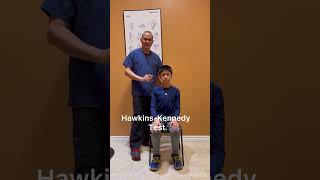 Orthopedic test to know if you have shoulder tendinitis  using HawkinsKennedy Test [upl. by Rednal549]