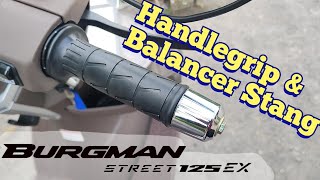 Handle Grip dan Balancer stang Burgman Street EX [upl. by Derry]