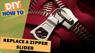 How to replace a zipper slider  Zipper slider replacement  Zipper puller replacement [upl. by Airemat]