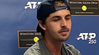 Zach Svajda won his secondround match at the WinstonSalem Open on Tuesday [upl. by Lenni200]