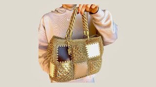 GRANNY QUADROTTA 👛EASY PROJECT 👛TIZIANA VOLPE CROCHET 👛 [upl. by Ikkim]