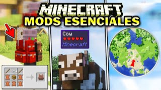 ⭐️PACK de MODS ESENCIALES 121  MiniMapa Jei Indicadores etc Para Minecraft [upl. by Akimrej]