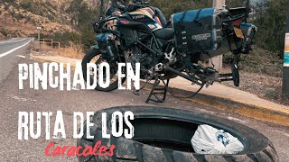 C58 PINCHADO EN EL PASO DE LOS CARACOLES  LADO CHILENO  SUDAMERICA EN MOTO [upl. by Adiesirb]