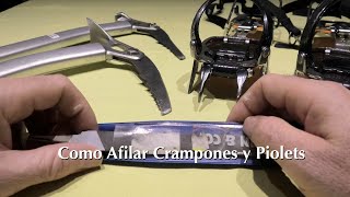 Como Afilar crampones y Piolets [upl. by Ahlgren371]