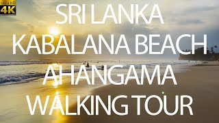 🇱🇰4K Sri Lanka Kabalana Beach Walking Tour Ahangama Surfing [upl. by Pentha392]