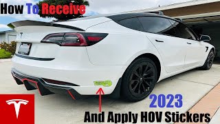 How To Get Your HOV Stickers  The Best Way To Apply HOV Stickers  All Electric Vehicles 2023 [upl. by Ahel788]