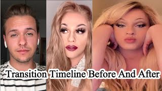 Beautiful Male To Female Transition Timeline  Trans Makeup Transformation  Trans Studio [upl. by Ttennaj748]