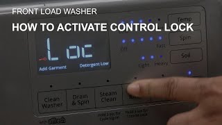 How to Activate Control Lock on Front Load Washer [upl. by Knuth705]