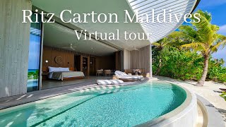 【モルディブ散歩】癒しの波音＆リゾート気分ジャズ＠リッツカールトン・モルディブ 4K｜The RitzCarlton Maldives tour with relaxing Smooth Jazz [upl. by Hsiekal]