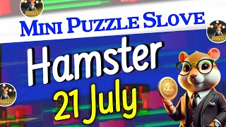 HAMSTER Combat Mini Game Solve Key 2🎯Hamster Combat Mini Game 21 July Slove Hamster Kombat Puzzle [upl. by Naujd]