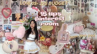 🎀 How to make your room AESTHETIC on a low budget ౨ৎ your PINTEREST ROOM ERA [upl. by O'Rourke]