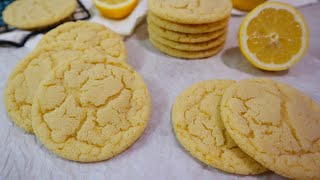 Easy Lemon Sugar Cookies  Soft and Chewy  No Mixer Needed [upl. by Lenka739]