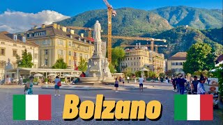 Walking tour of the northern Italian city of Bolzano in August 2023 [upl. by Ainahs]