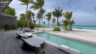 Ritz Carlton Maldives  Two Bedroom Beach Pool Villa Tour [upl. by Harty]