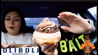 Cheat Day  EATING at The BEST Doughnut Shop in Orange County Oliboli Donuts MUKBANG ft Pecan Pie [upl. by Lunetta]