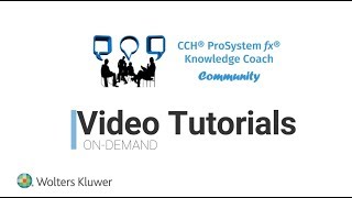 CCH® ProSystem fx® Knowledge Coach Shared File Room for Knowledge Coach Binders [upl. by Leahey198]