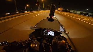 2022 ZX6R PURESOUND NIGHT TIME RUN PLAYING WITH CARS [upl. by Claudine831]