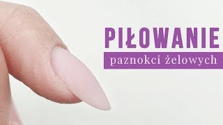 Przedłużanie Paznokci Żelem Na Formie  Migdałek  Piłowanie Krok po Kroku [upl. by Olsson]