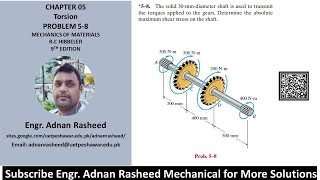 58 Chapter 5 Torsion  Mechanics of Material Rc Hibbeler [upl. by Byran541]