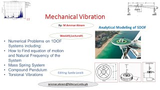 Numerical of Mass Spring System Torsional Vibration Compound PendulumMechanical VibrationsW3L1 [upl. by Oicafinob]