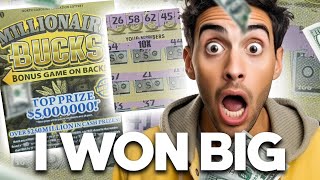 Finally Won BIG 5000000 Top Prize  Millionaire Bucks North Carolina Lottery ticket [upl. by Attecnoc]