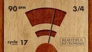 90 BPM 34 Wood Metronome HD [upl. by Nanci]