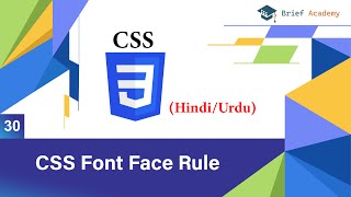 Css Font Face Tutorial in HindiUrdu [upl. by Durward]