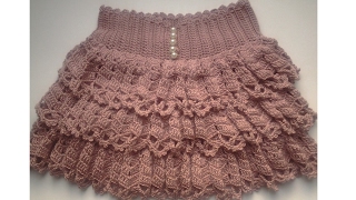 How to Crochet ruffle skirt  video 2 [upl. by Humbert]